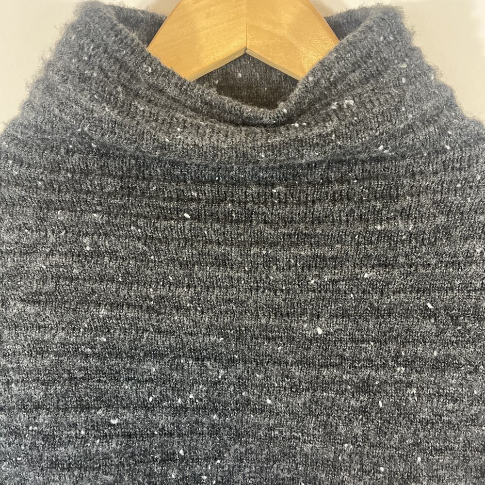 Madewell Belmont Donegal Mock Neck Sweater Medium Gray Classic Layering - Picture 10 of 10